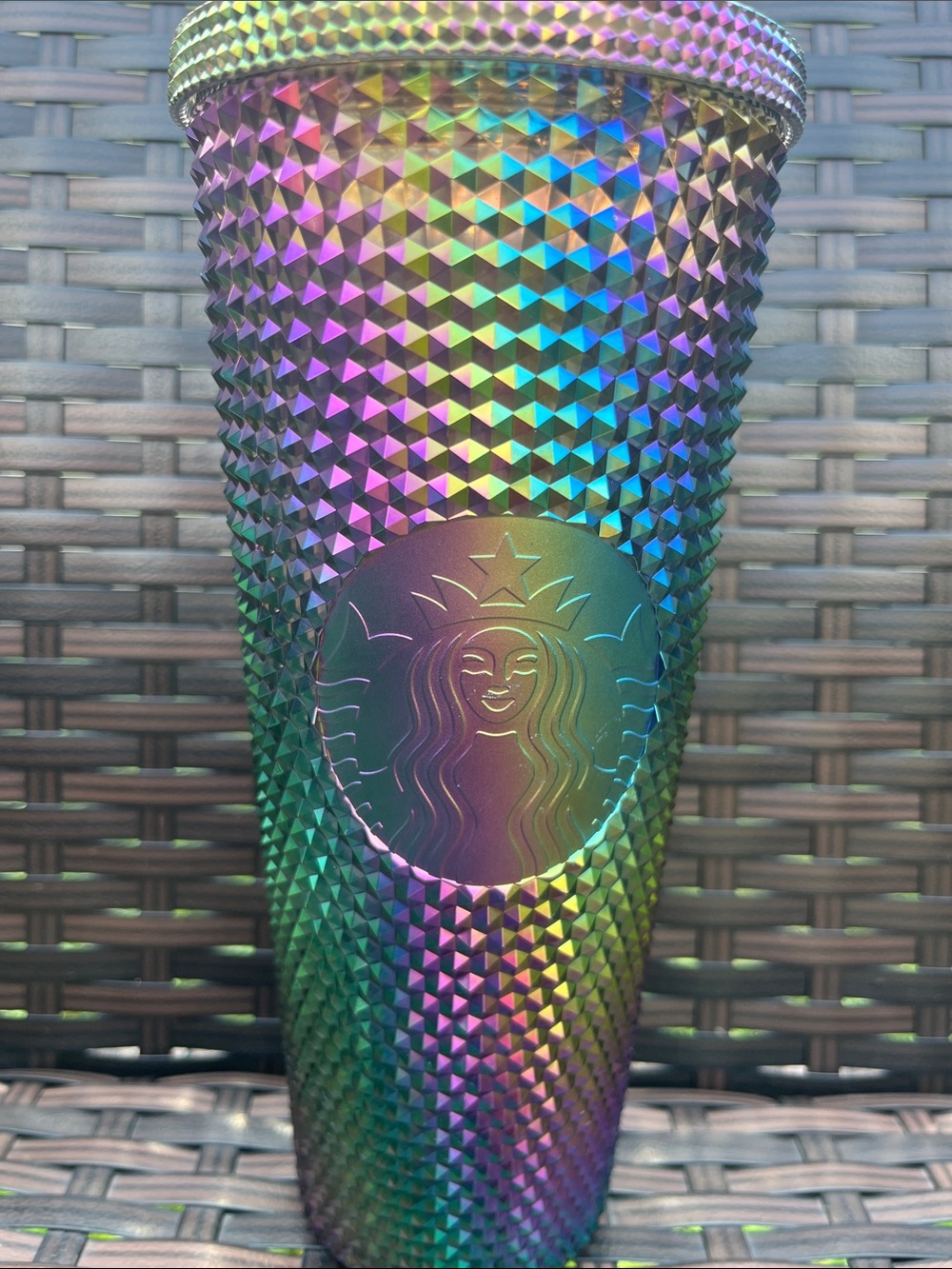 Starbucks Iridescent Studded 24oz Tumbler - Cup Green/Purple/Blue Holographic - Picture 2 of 6